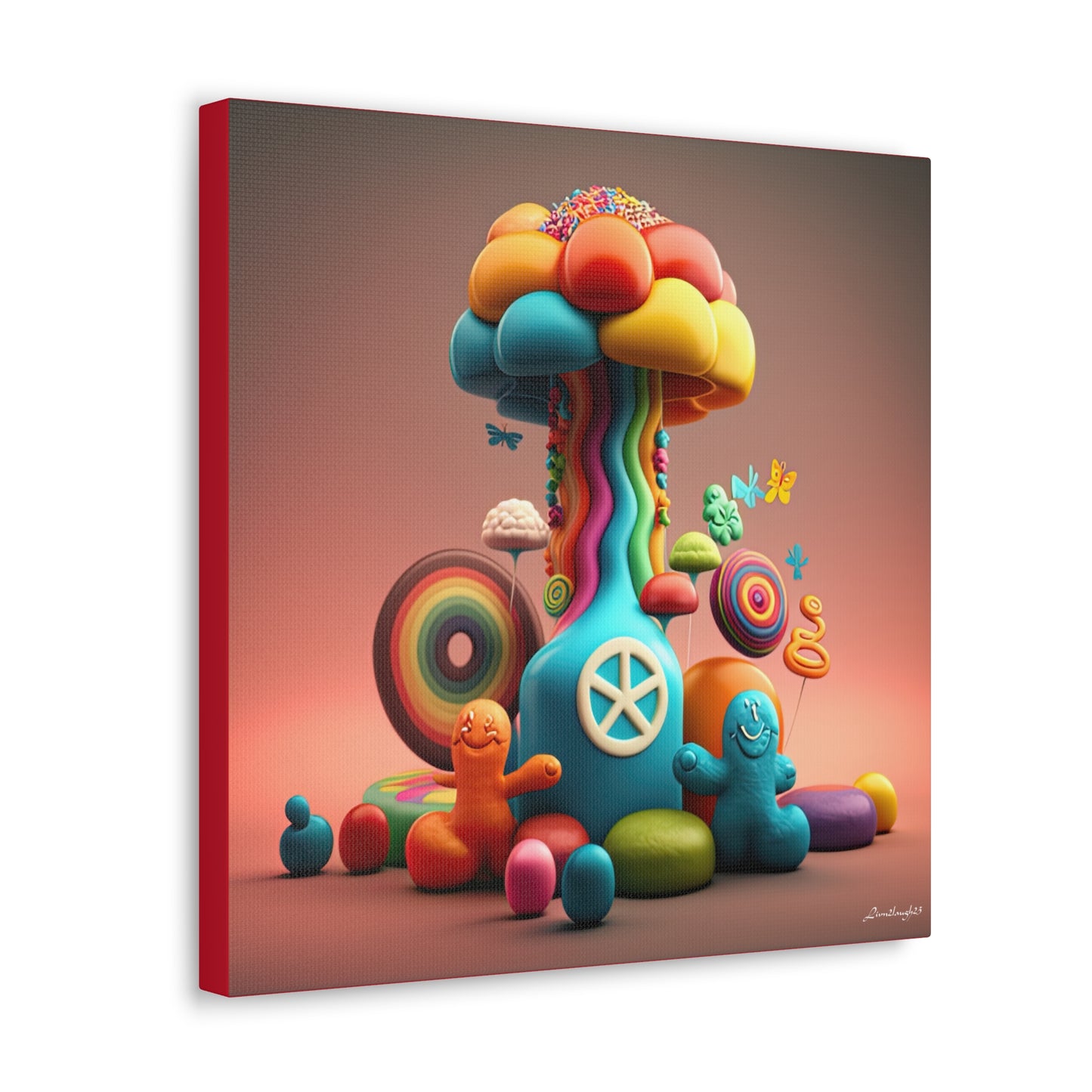 Gummy-Candy Style Mushroom Fun Bliss Canvas Gallery Wraps