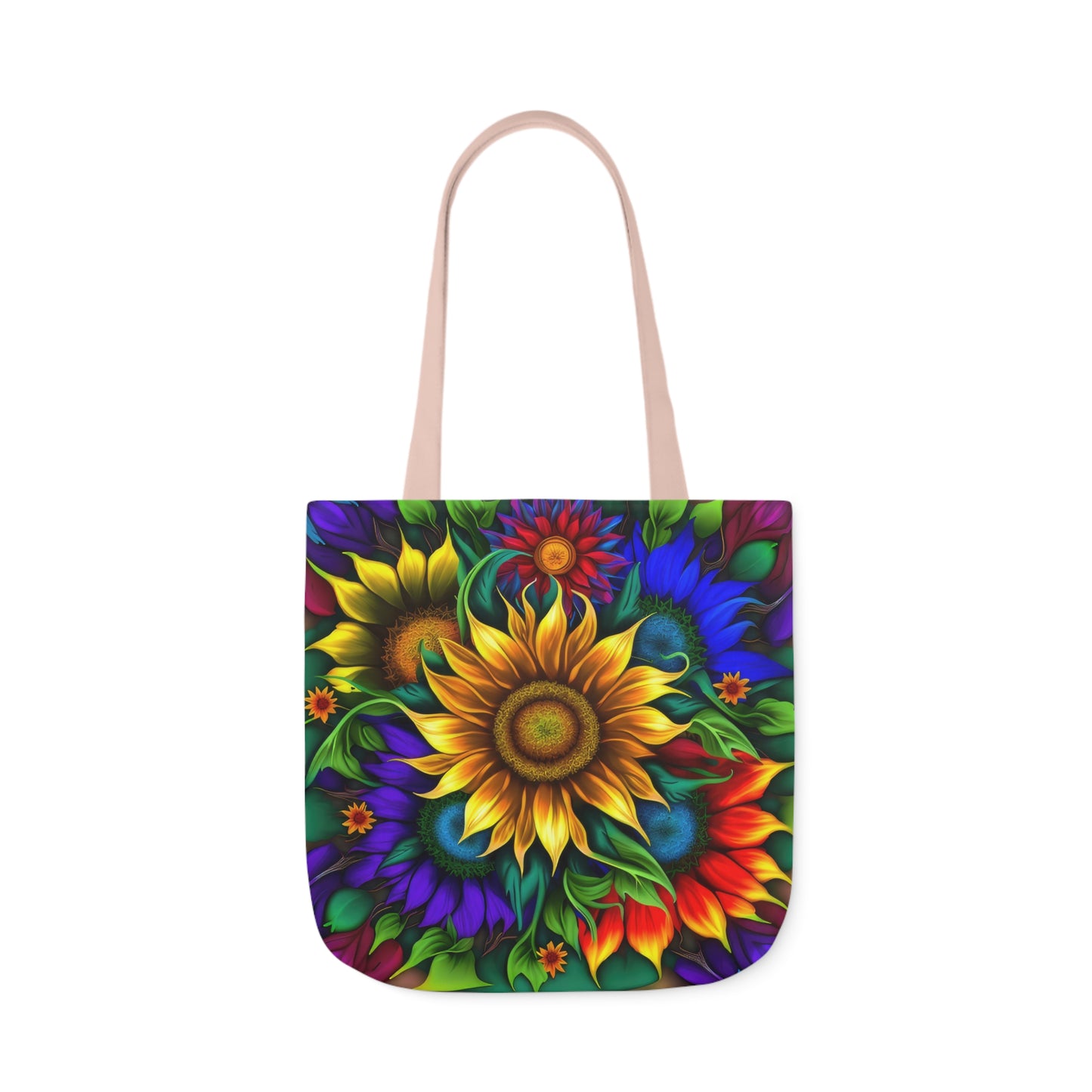 Bold And Beautiful Flowers Style Four Polyester Canvas Tote Bag (AOP)