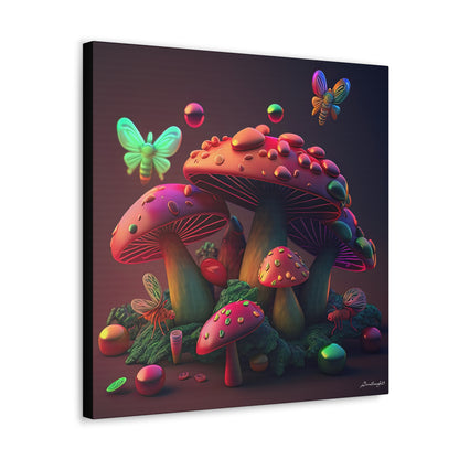 Beautiful Mushroom Luminating Colorful Bliss 8 Canvas Gallery Wraps