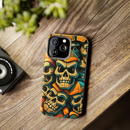 Metallic Chrome Skulls and classic Designed 16 Tough Phone Cases