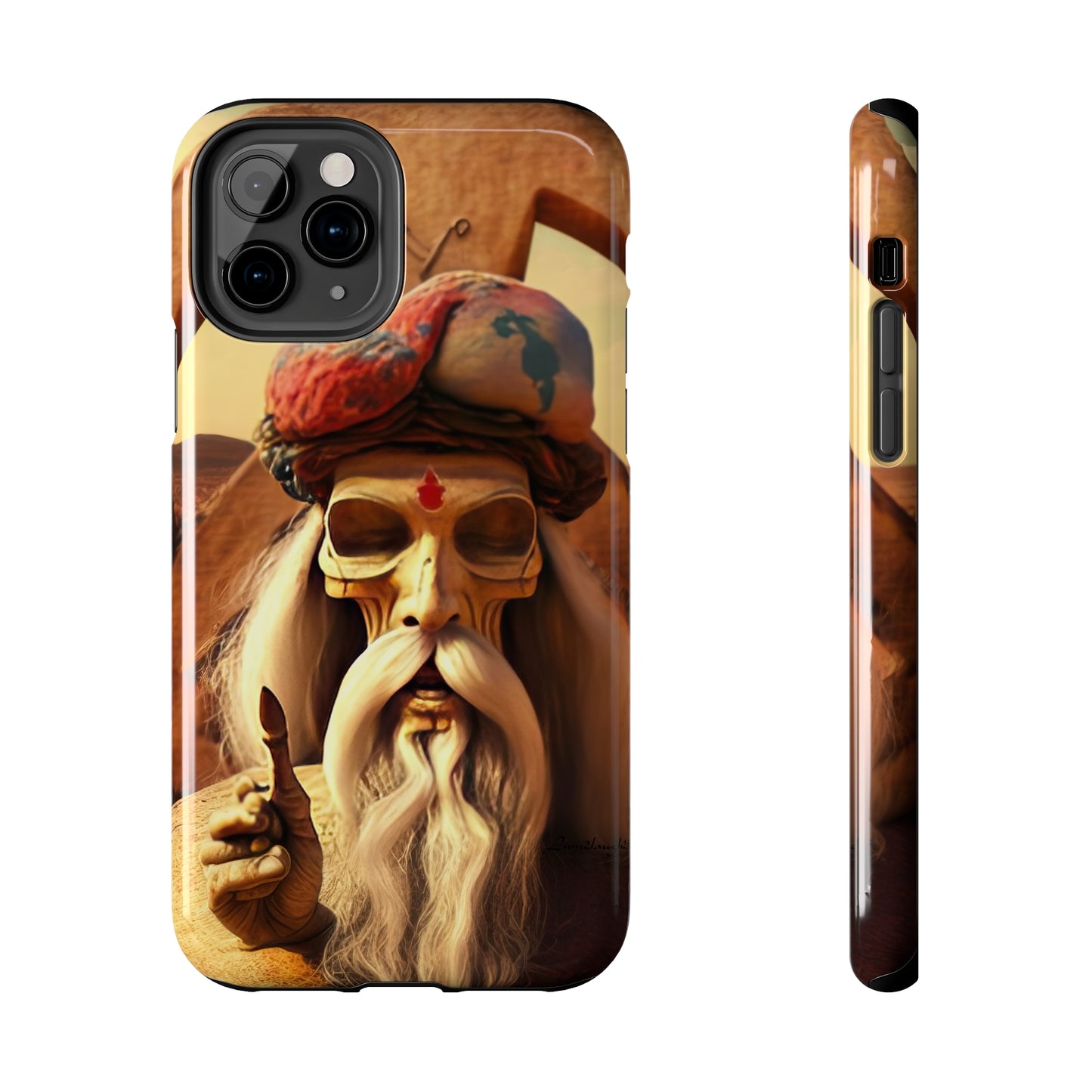 Wise Man In Dessert With Beard And Peace Sign Tough Phone Cases