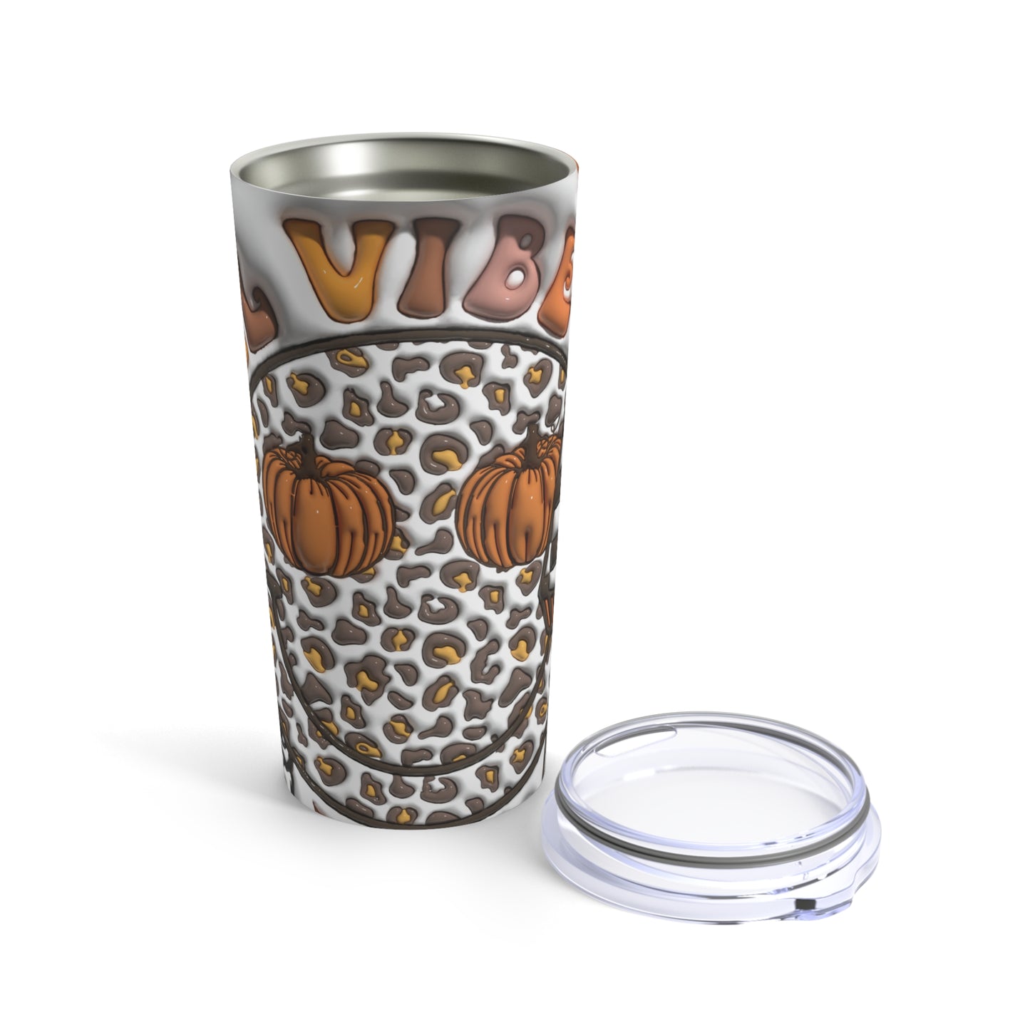 Fall Vibe 3-D Puffy Halloween By Mock Up Tumbler 20oz