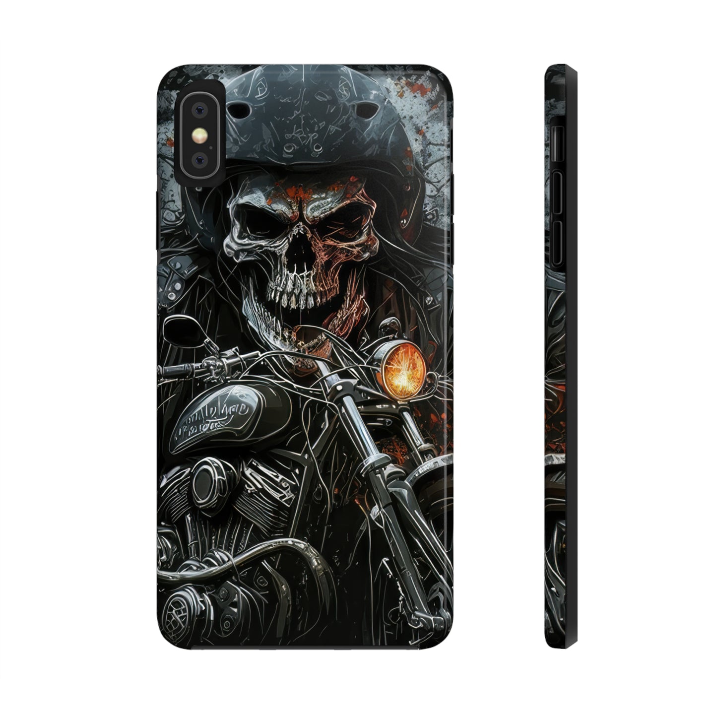 Skull Motorcycle Rider, Ready to Tear Up Road On Beautiful Bike 6 Tough Phone Cases