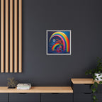 Home Beneath the Rainbow, Art Print — Colorful Modern Wall Canvas