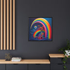 Home Beneath the Rainbow, Art Print — Colorful Modern Wall Canvas