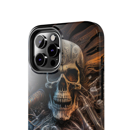 Skull Motorcycle Rider, Ready to Tear Up Road On Beautiful Bike 8 Tough Phone Cases