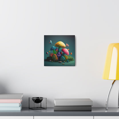 Beautiful Mushroom Luminating Colorful Bliss 4 Canvas Gallery Wraps