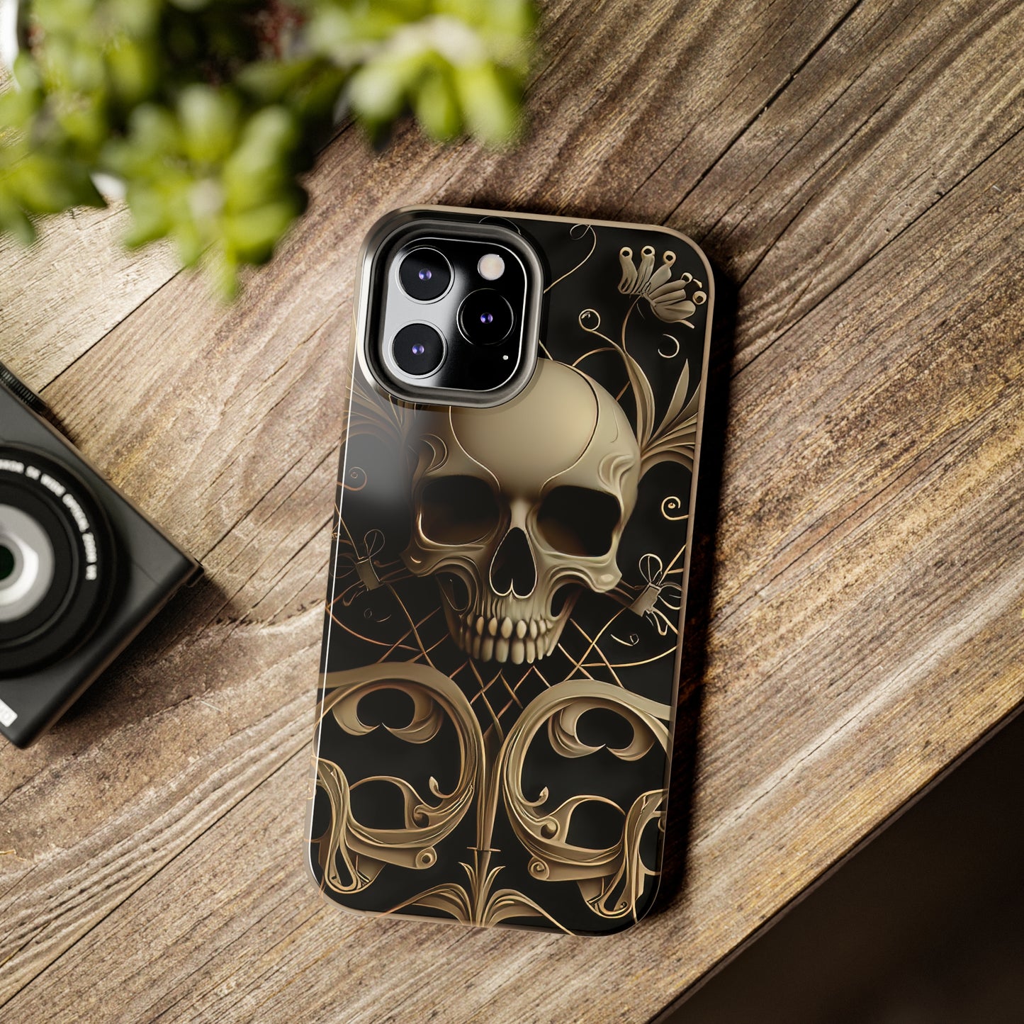 Metallic Chrome Skulls and classic Designed 1 Tough Phone Cases