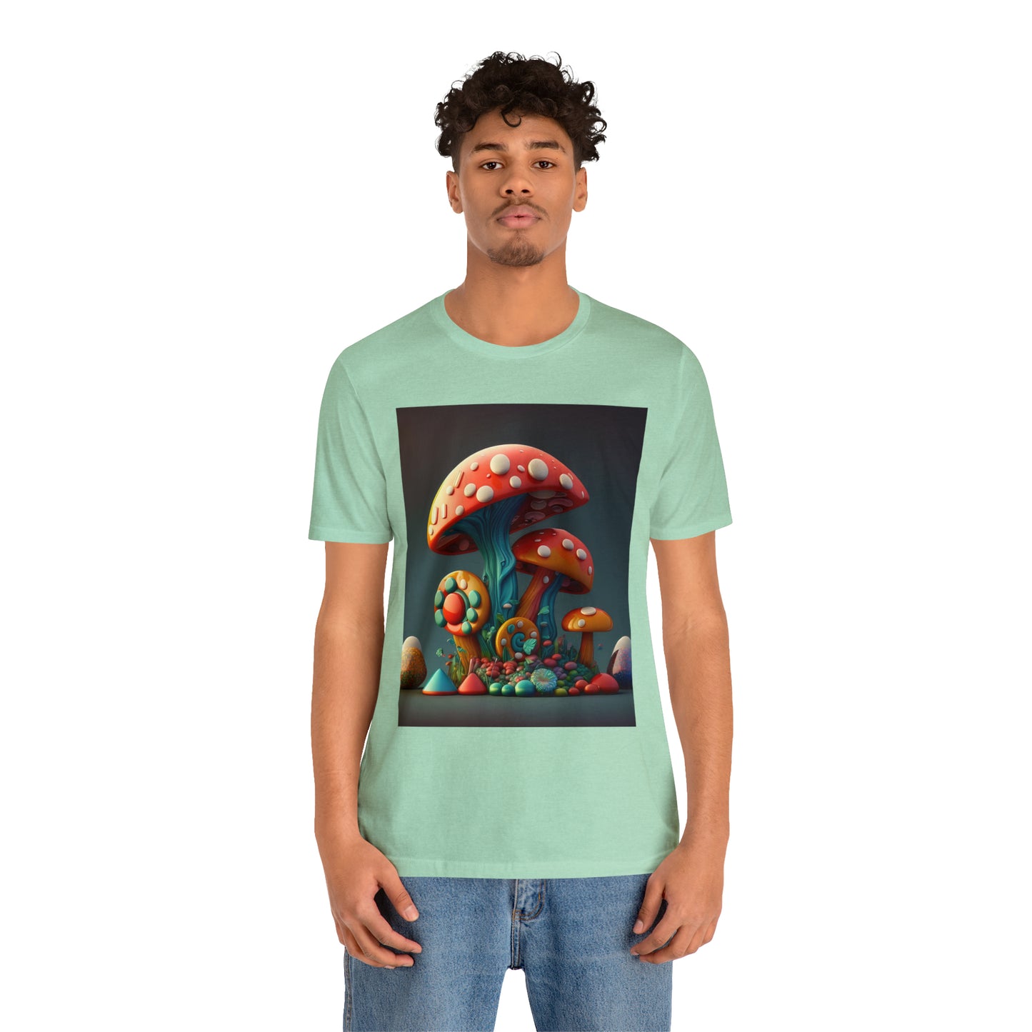 Hippie Mushroom Color Candy Style Design Style 6 Unisex Jersey Short Sleeve Tee