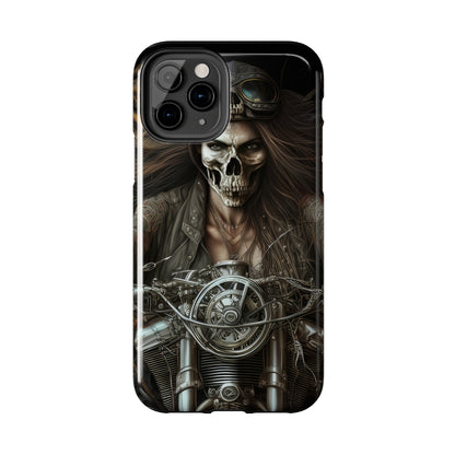 Skull Motorcycle Rider, Ready to Tear Up Road On Beautiful Bike 10 Tough Phone Cases