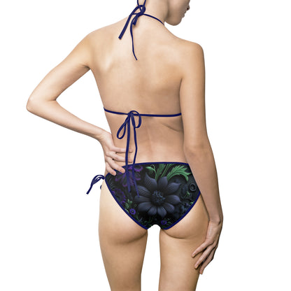 Gothic Bold & Beautiful flower floral Style 1 Women's Bikini Swimsuit (AOP)