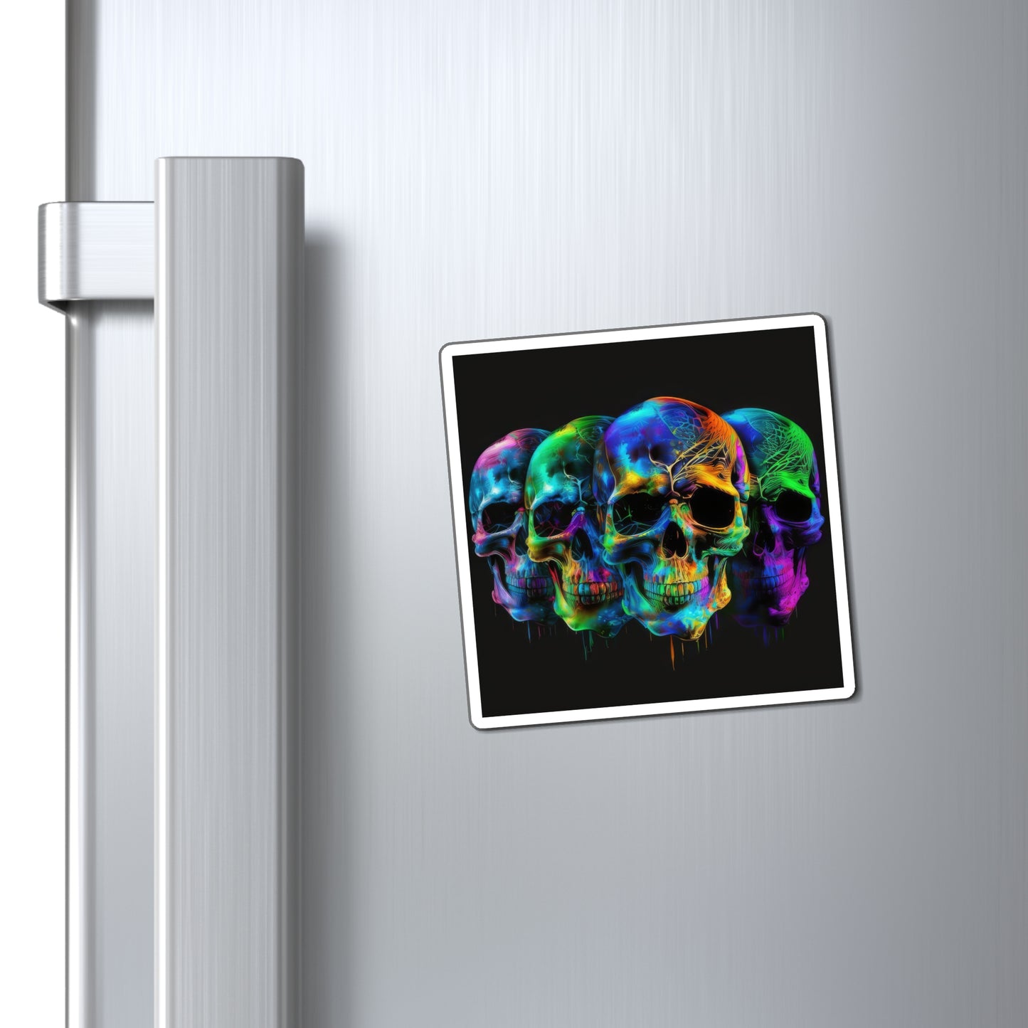 Bold And Beautiful Tie Dye Skulls, Style 7 Magnets