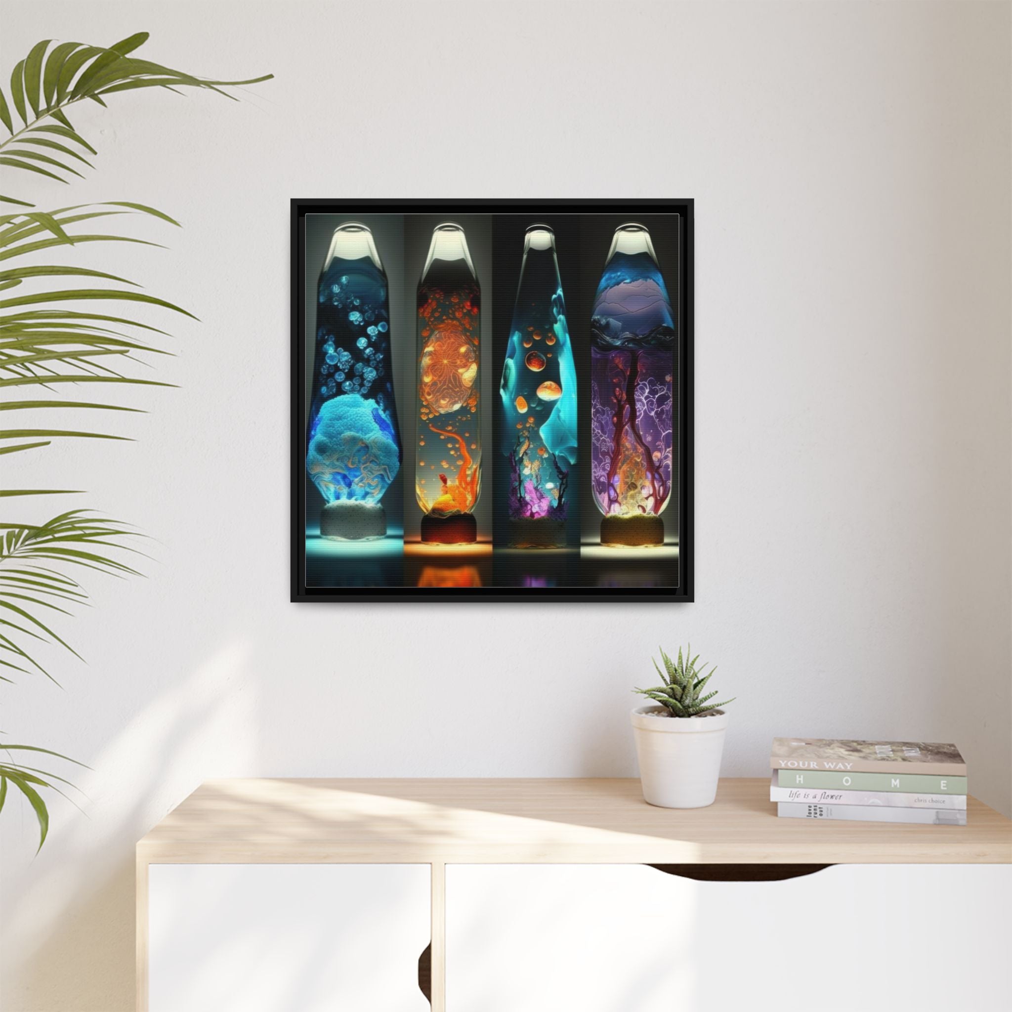 Elemental Currents, Art Print — Colorful Modern Wall Canvas