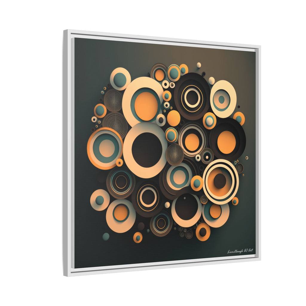 Concentric Harmony, Art Print — Colorful Modern Wall Canvas