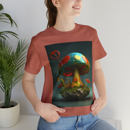 Hippie Mushroom Color Candy Style Design Style 4 Unisex Jersey Short Sleeve Tee