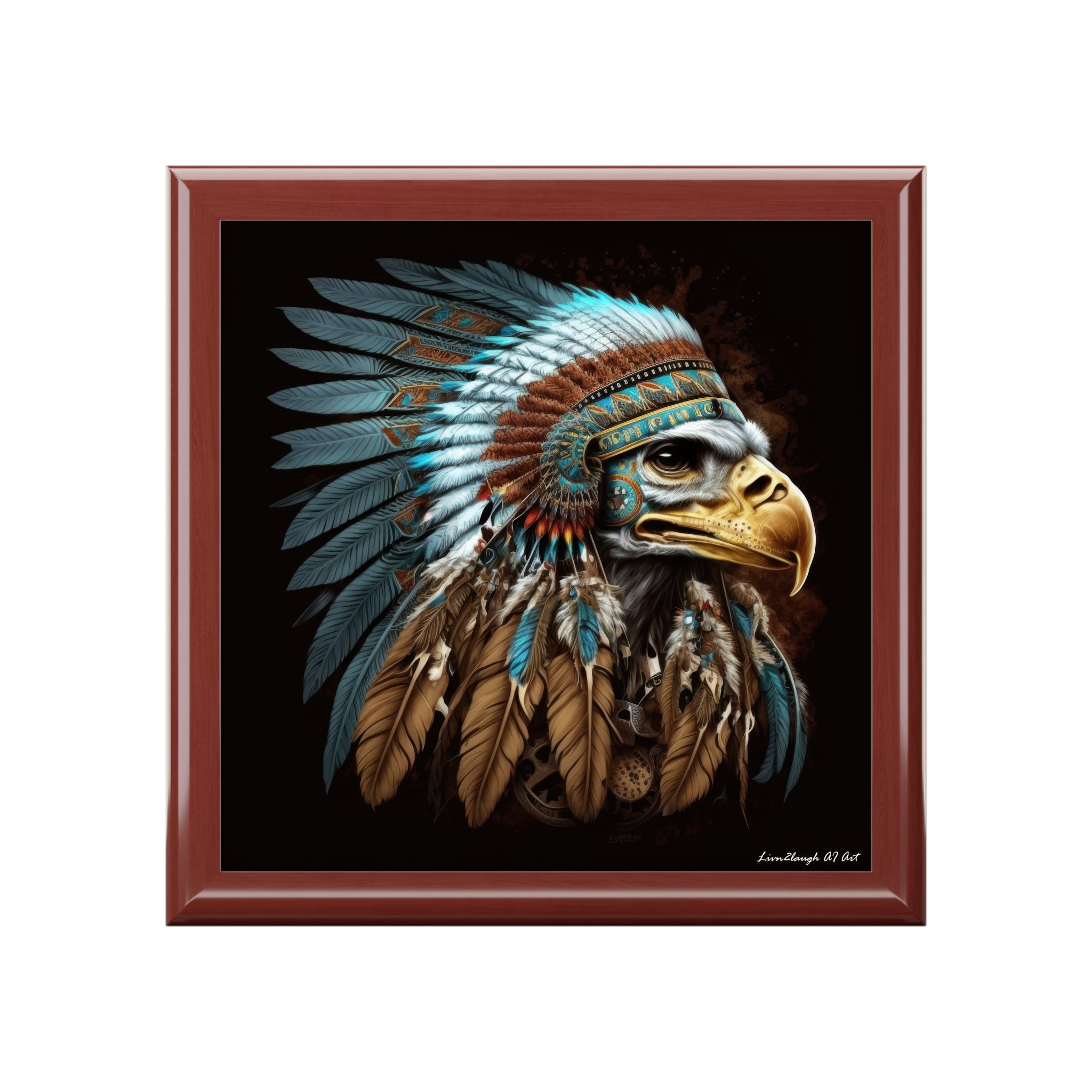 Majestic Feathered Headdress, Jewelry- Stash- Collection Box