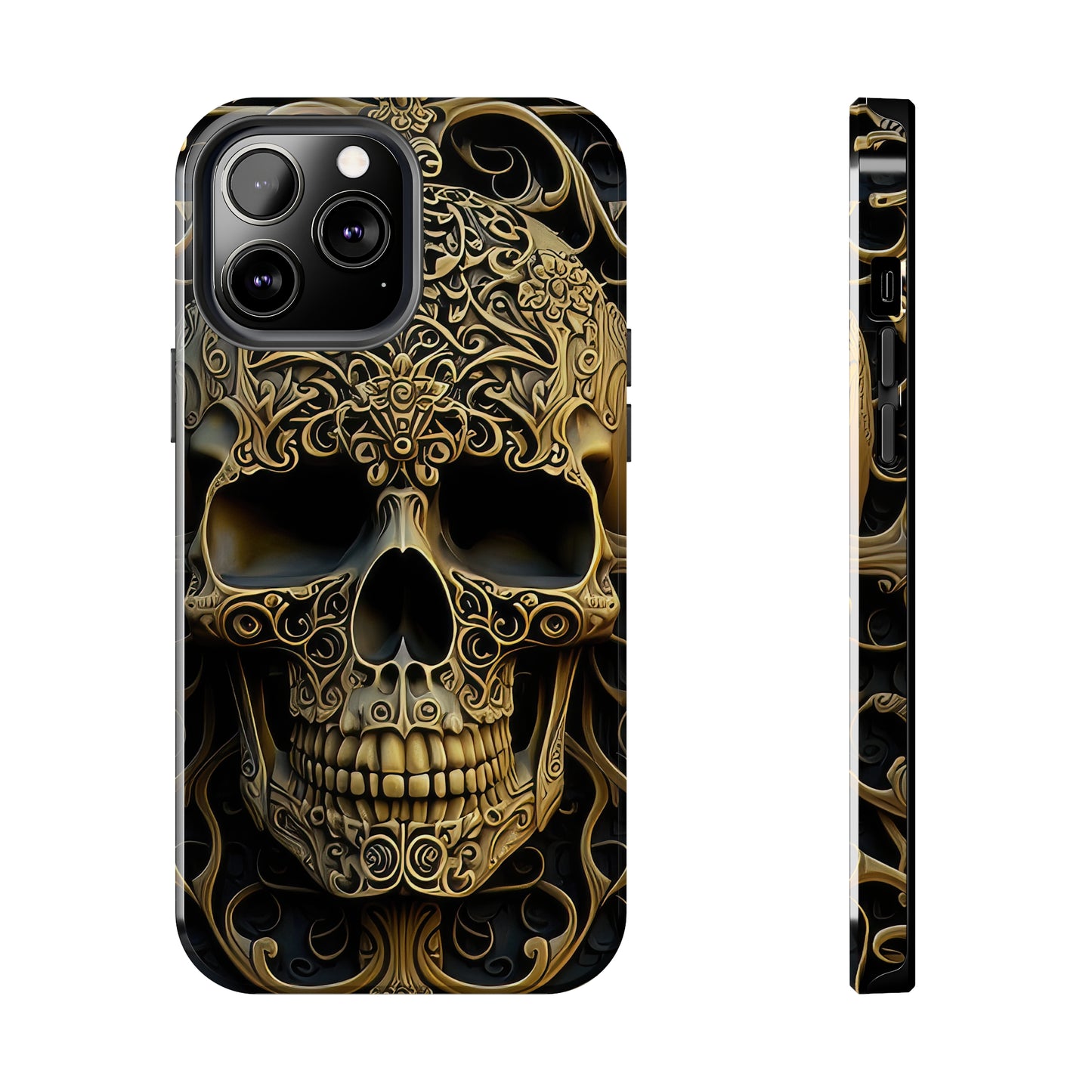 Metallic Chrome Skulls and classic Designed 4 Tough Phone Cases