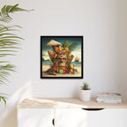 Tiki Dreams by the Shore, Art Print — Colorful Modern Wall Canvas