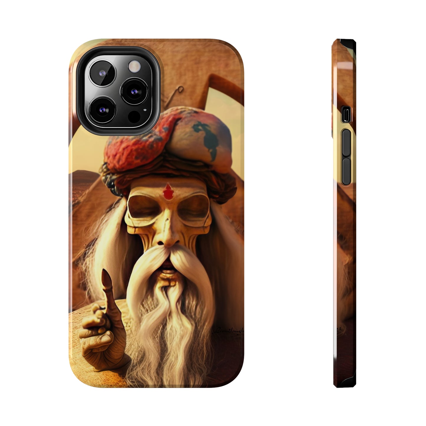 Wise Man In Dessert With Beard And Peace Sign Tough Phone Cases