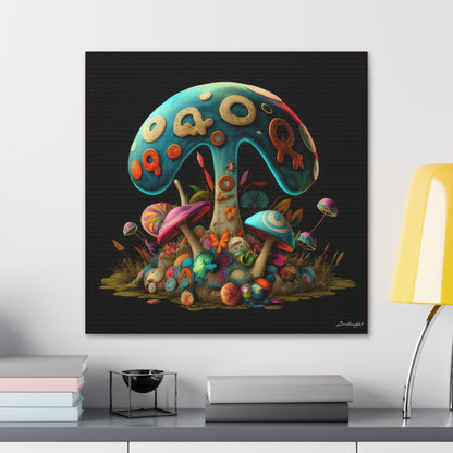 Beautiful Mushroom Colorful Uniquely Detailed Canvas Gallery Wraps