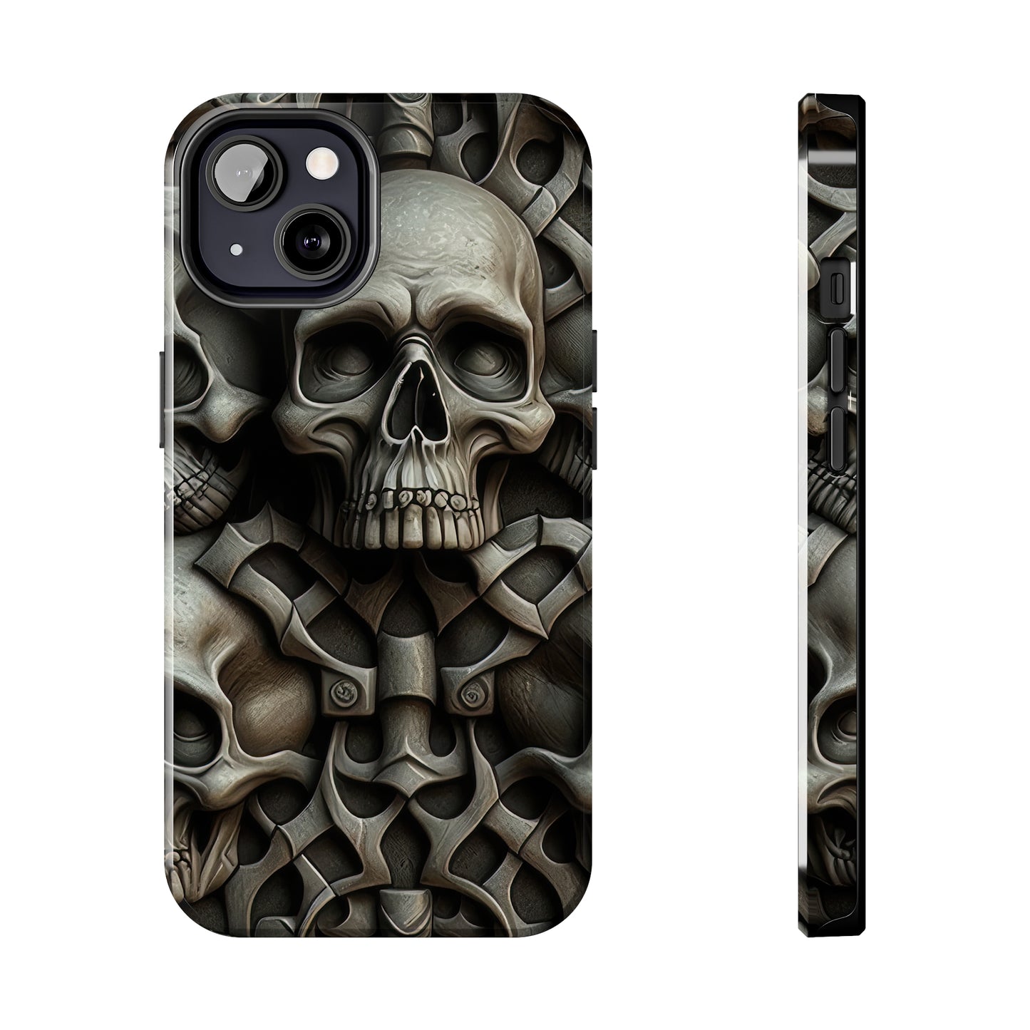 Metallic Chrome Skulls and classic Designed 19 Tough Phone Cases