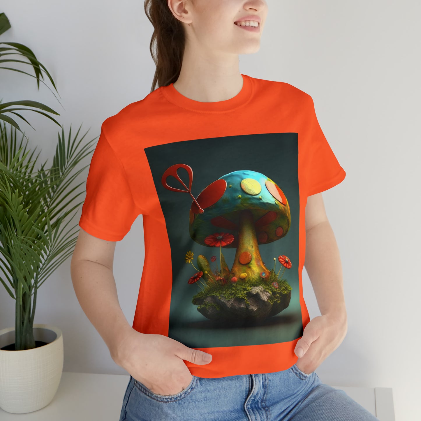 Hippie Mushroom Color Candy Style Design Style 4 Unisex Jersey Short Sleeve Tee