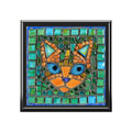 "Emerald Eyes Mosaic Cat", Jewelry- Stash- Collection Box