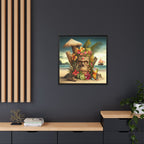 Tiki Dreams by the Shore, Art Print — Colorful Modern Wall Canvas