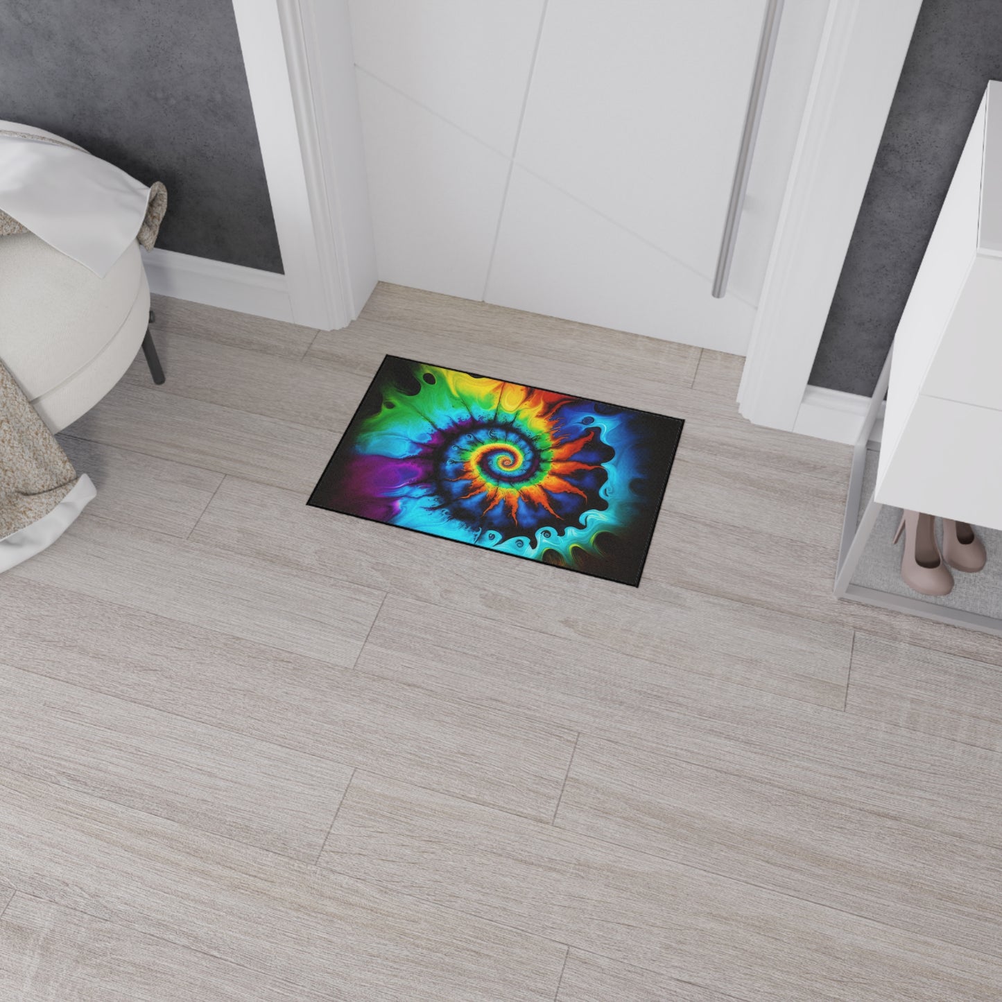 Bold And Beautiful Tie Dye Style One Heavy Duty Floor Mat