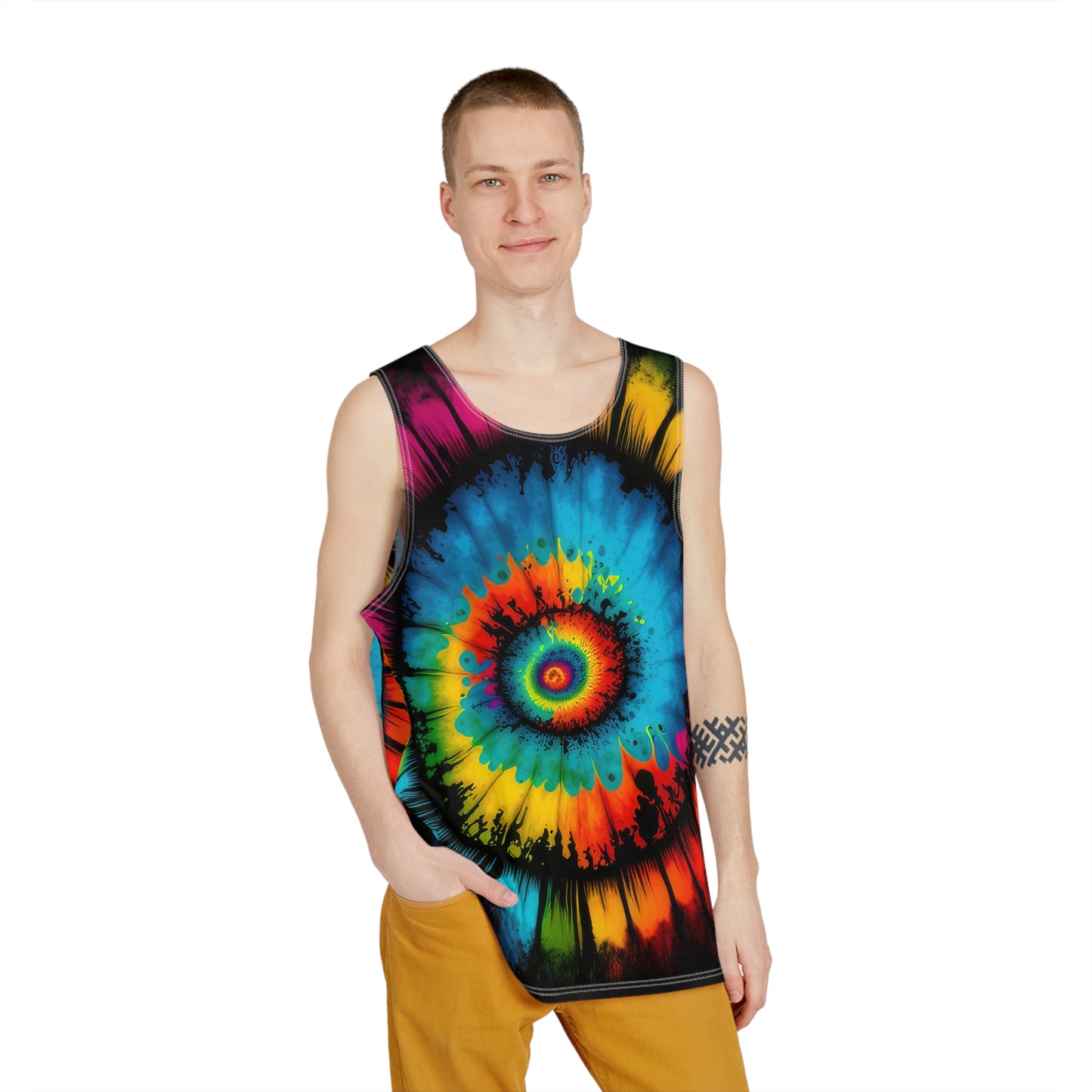 Bold And Beautiful Tie Dye Style Four 3 Men's Tank (AOP)