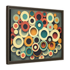 Gathered Circles, Matte Canvas, Framed (Multi-color)