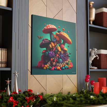 Beautiful Mushroom Luminating Colorful Bliss7 Canvas Gallery Wraps