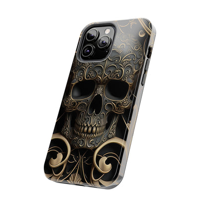 Metallic Chrome Skulls and classic Designed 2 Tough Phone Cases