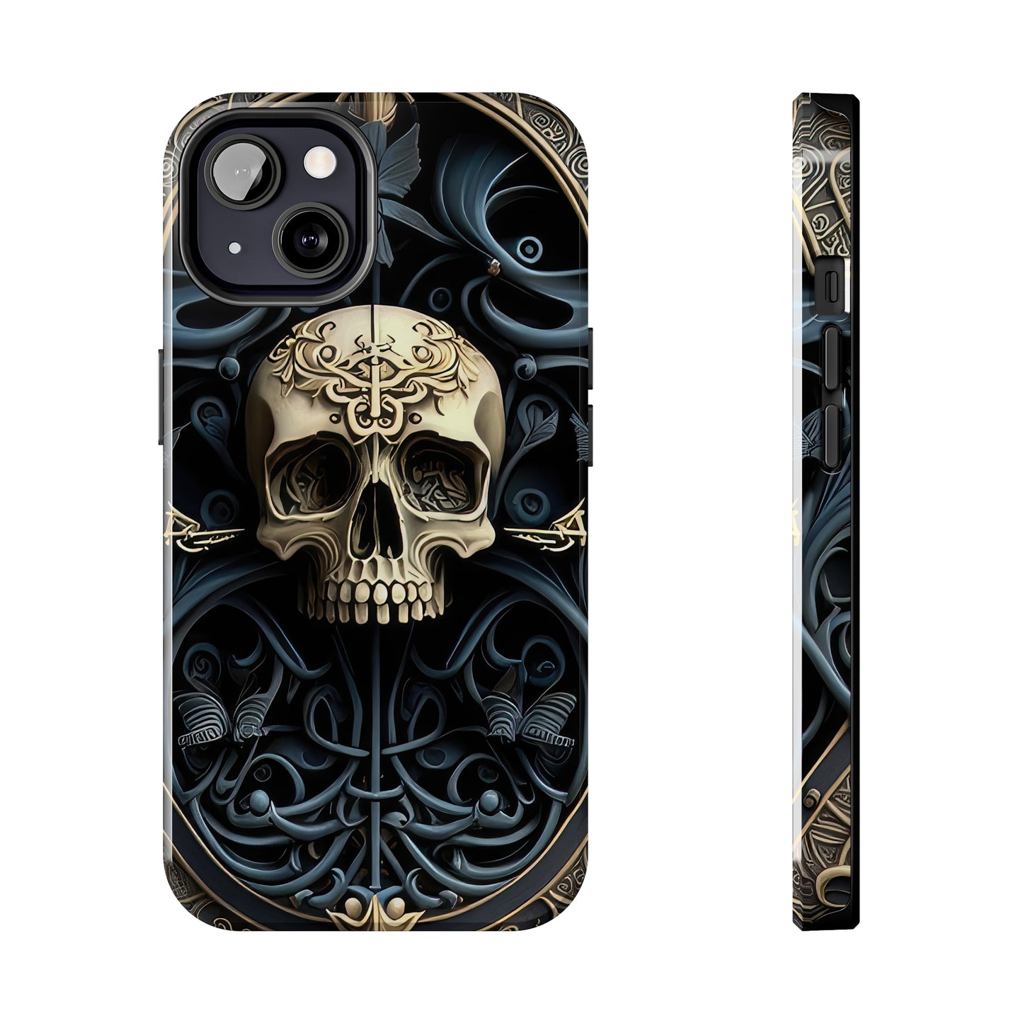 Metallic Chrome Skulls and classic Designed 6 Tough Phone Cases