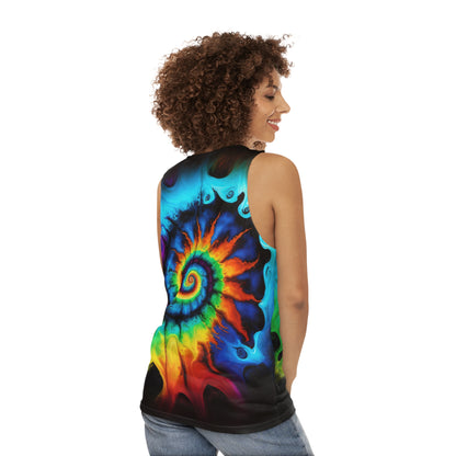 Bold And Beautiful Tie Dye Style Two 3 Unisex Tank Top (AOP)