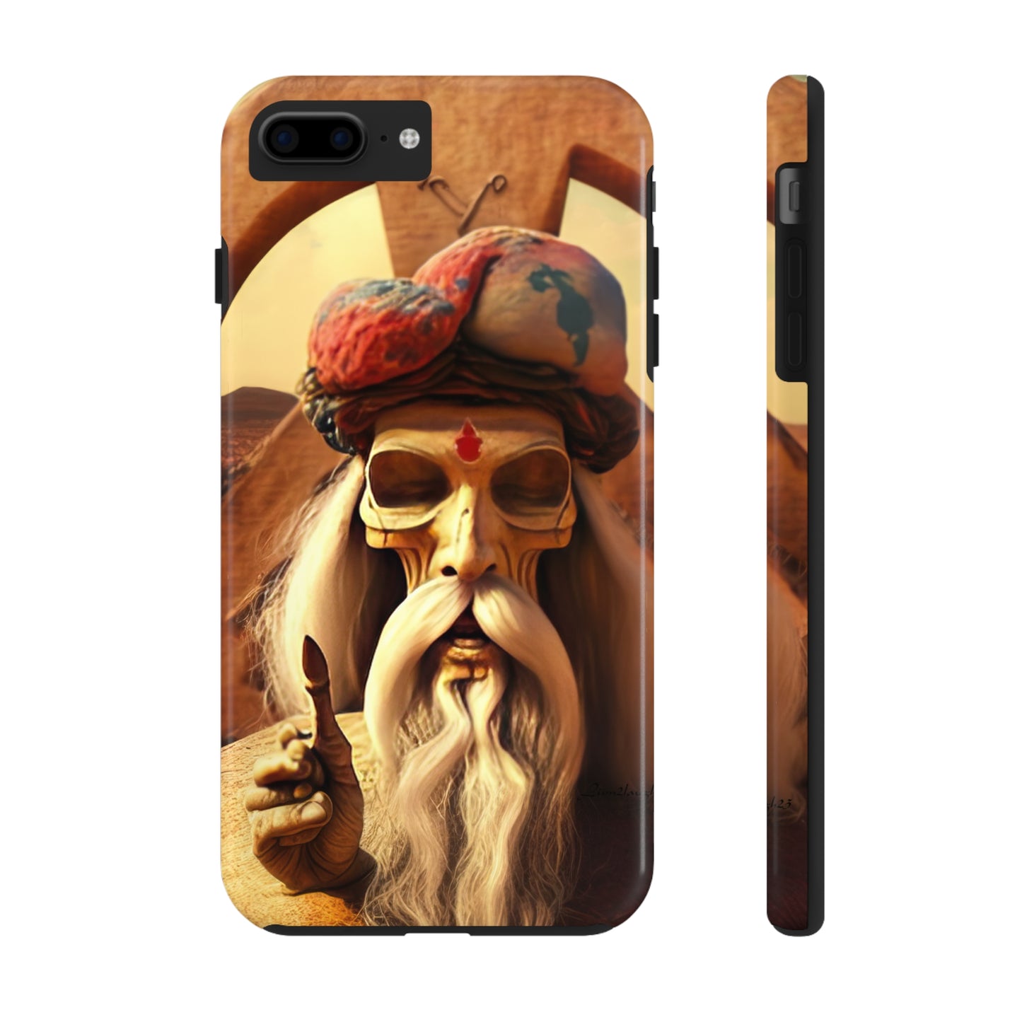 Wise Man In Dessert With Beard And Peace Sign Tough Phone Cases