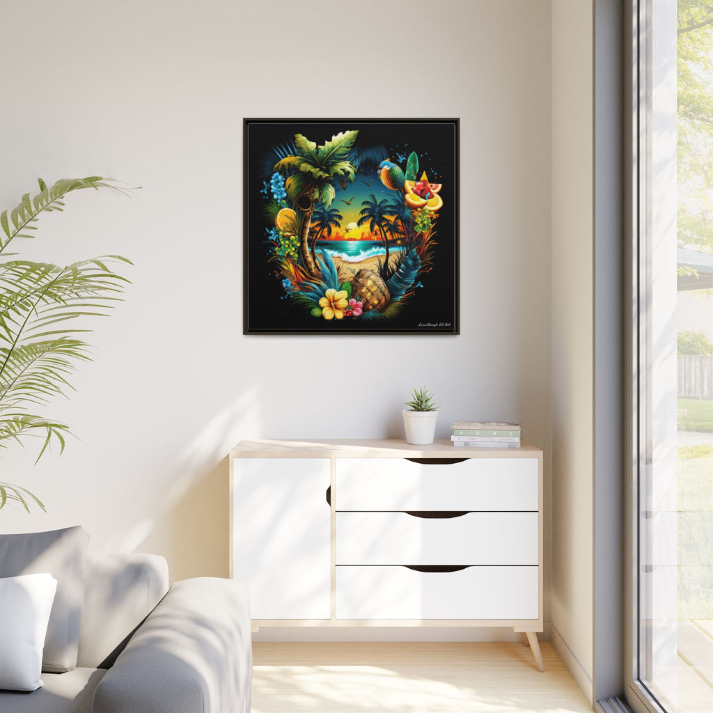 Island Rhythm at Dusk, Art Print — Colorful Modern Wall Canvas