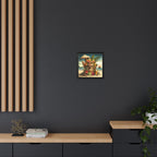 Tiki Dreams by the Shore, Art Print — Colorful Modern Wall Canvas