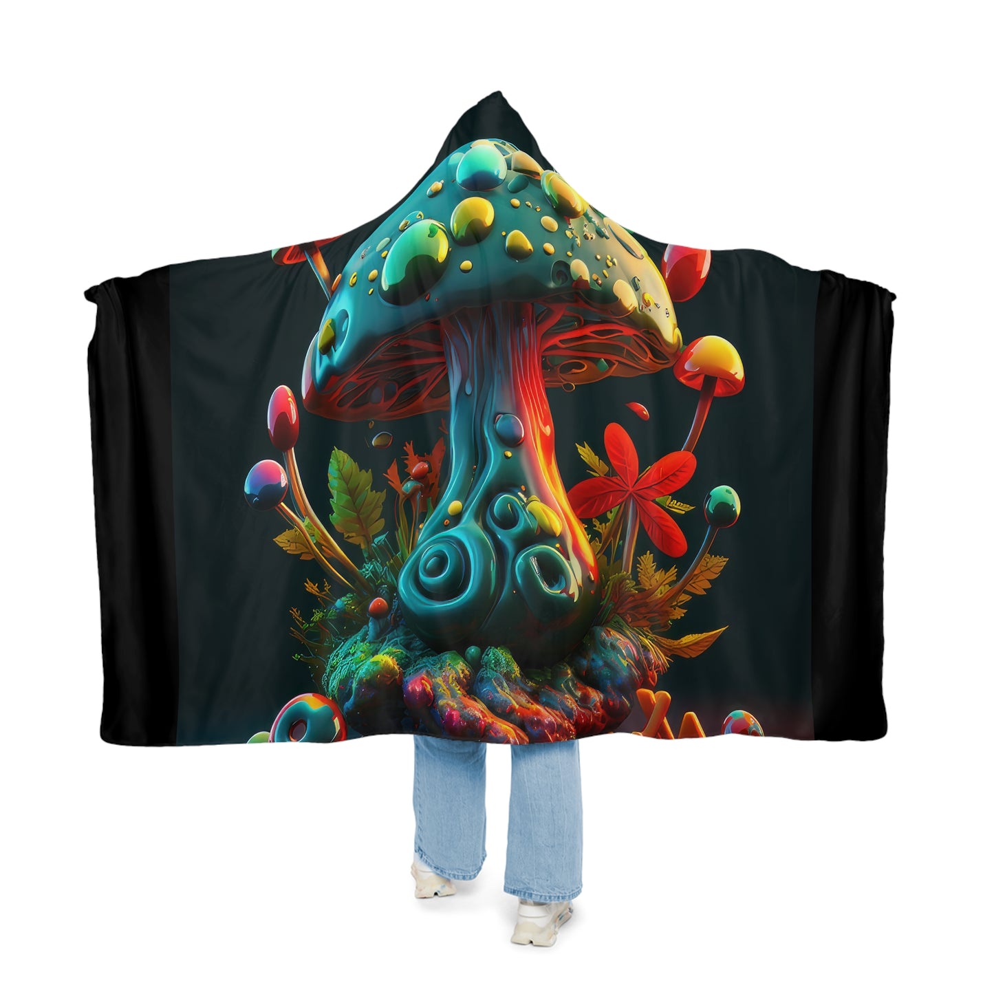 Hippie Mushroom Color Candy Style Design Style 5 Snuggle Blanket