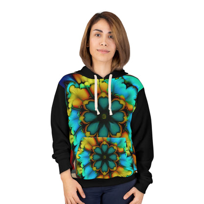Bold And Beautiful Tie Dye B 3 Blue Yellow Unisex Pullover Hoodie (AOP)