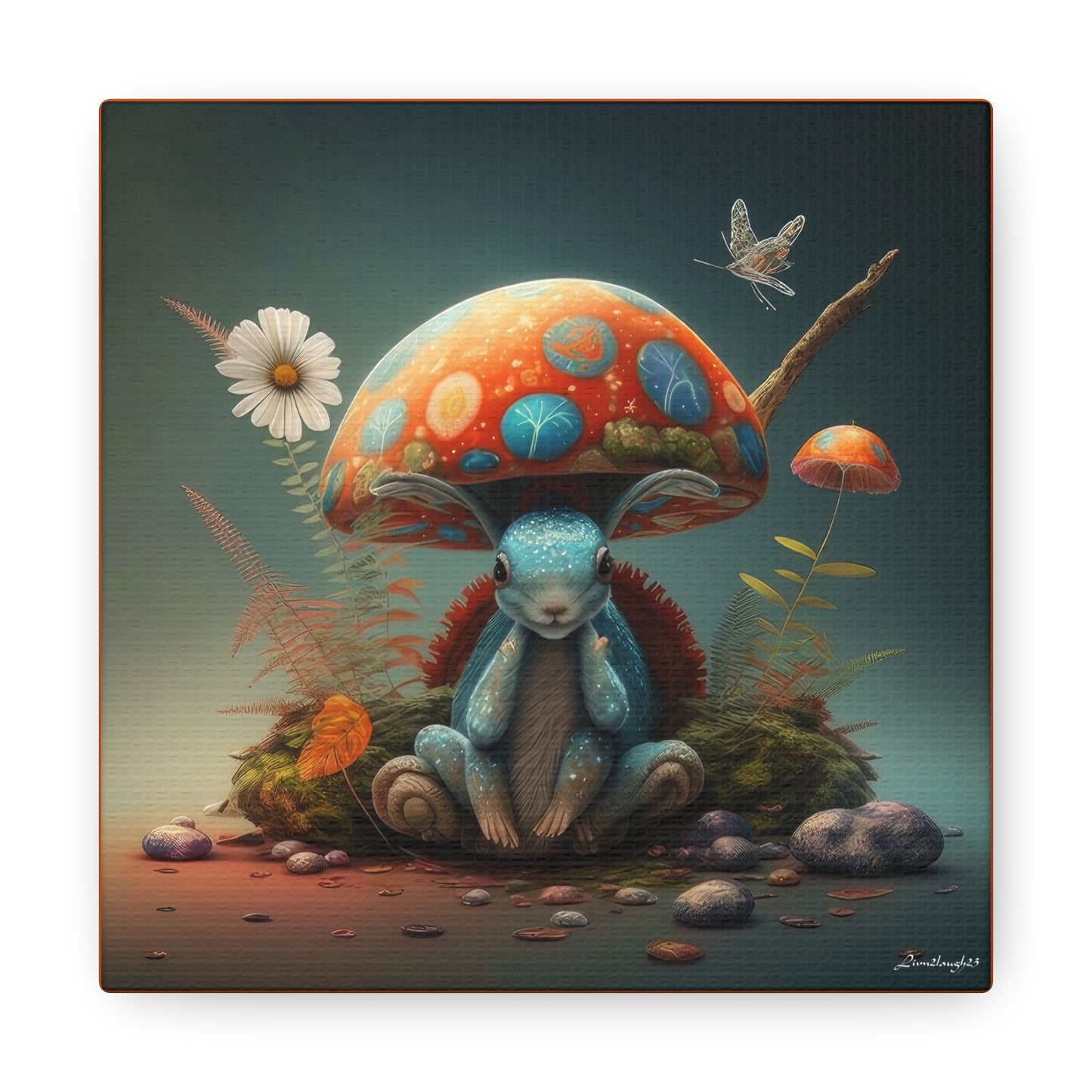 Mystical Animal Mushroom Flowers And Butterfly Canvas Gallery Wraps