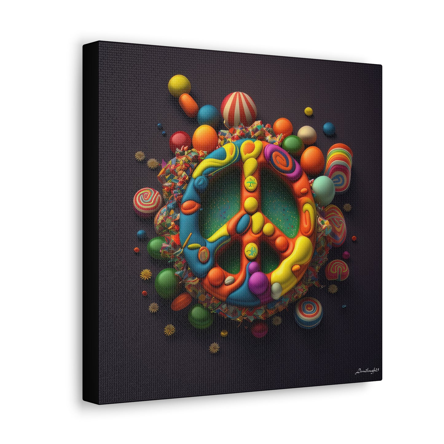 Fantastic Gummie Hippie Peace Sign 5 Canvas Gallery Wraps