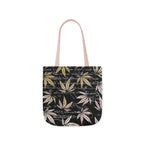 Gold And Black 420 Weed Marijuana Leaf Polyester Canvas Tote Bag (AOP)