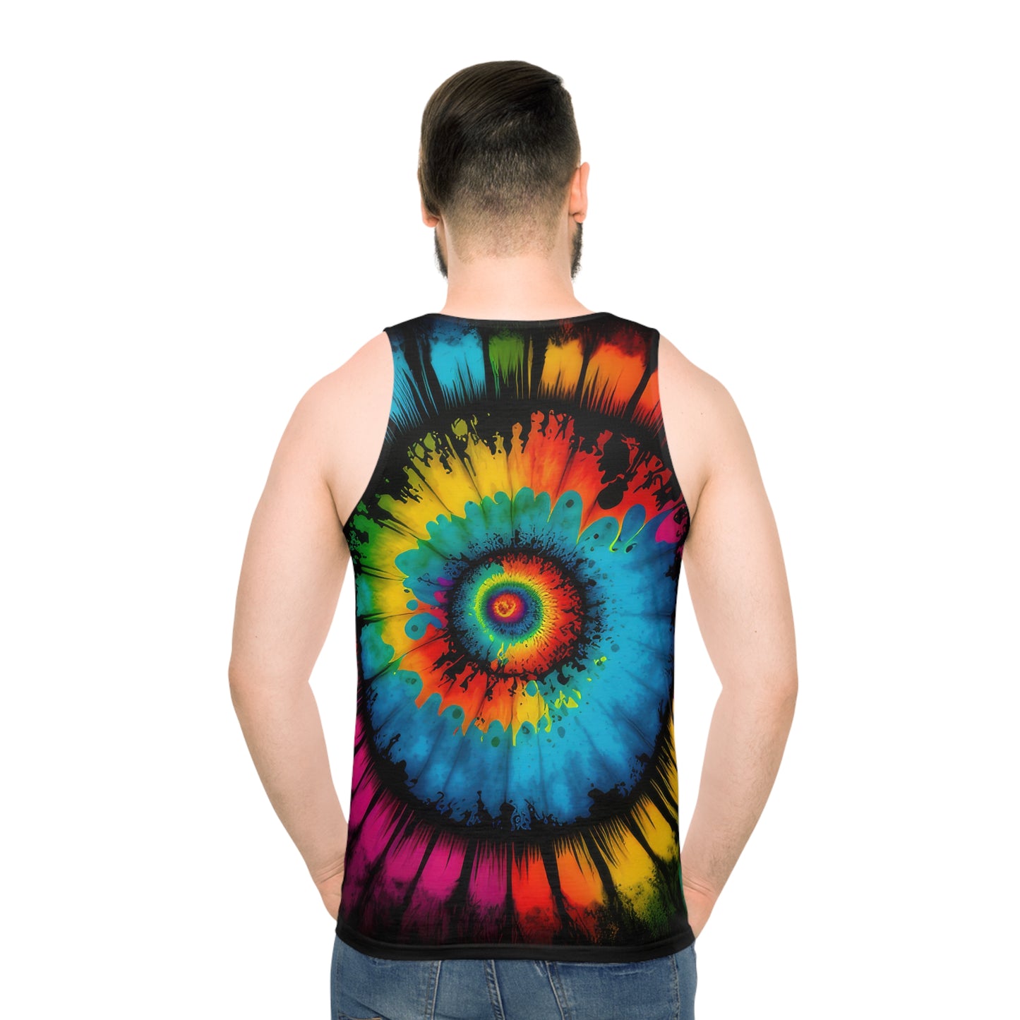 Bold And Beautiful Tie Dye Style Four Unisex Tank Top (AOP)