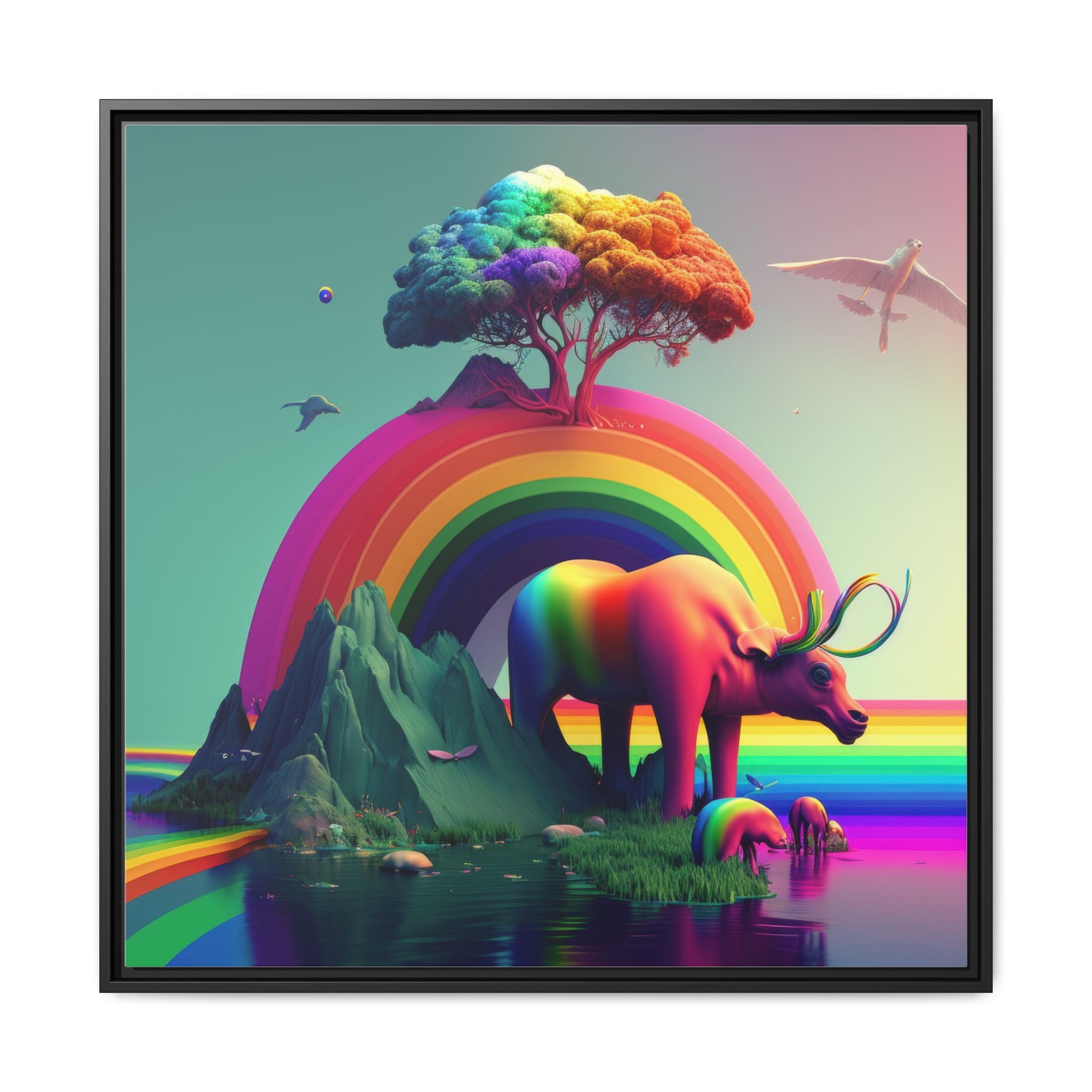 Sanctuary of Color, Art Print — Colorful Modern Wall Canvas