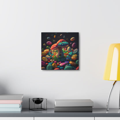 Beautiful Mushroom Luminating Colorful Bliss Canvas Gallery Wraps