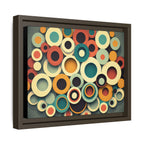 Gathered Circles, Matte Canvas, Framed (Multi-color)