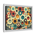 Gathered Circles, Matte Canvas, Framed (Multi-color)