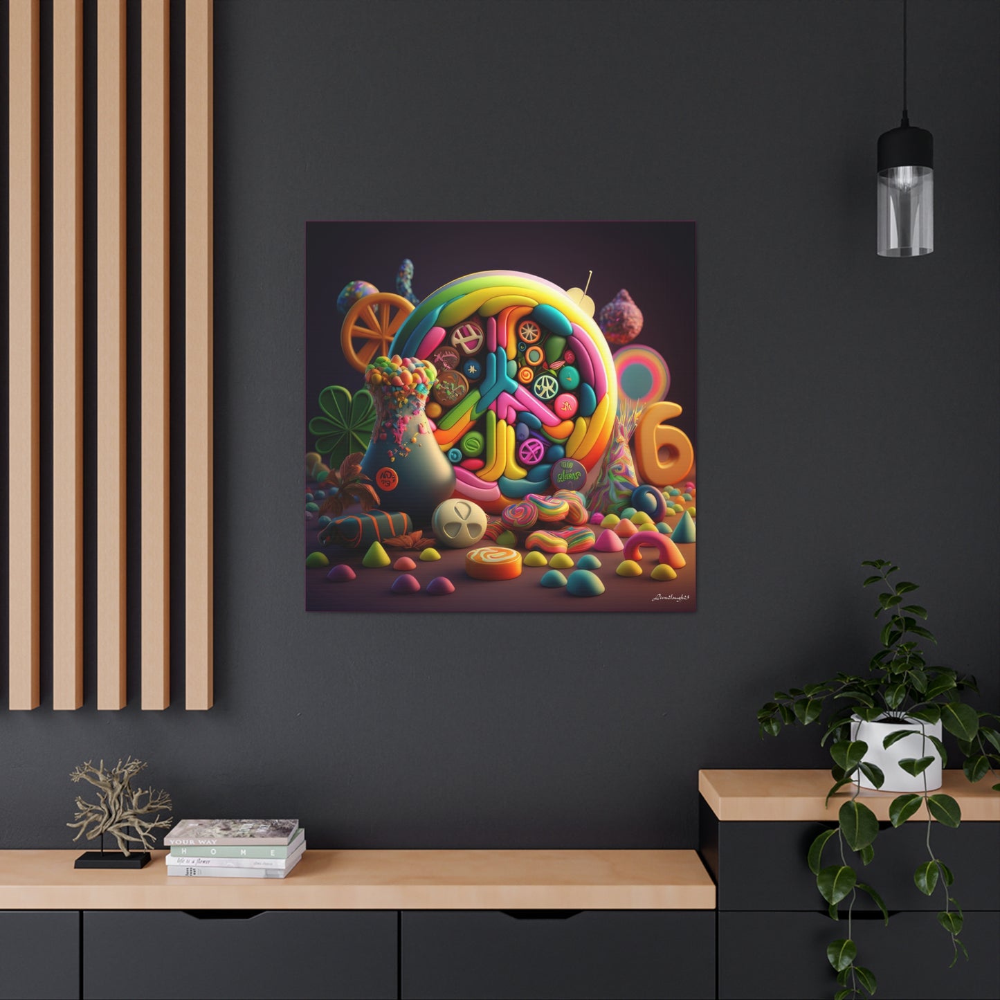 Fantastic Gummie Hippie Peace Sign 2 Canvas Gallery Wraps