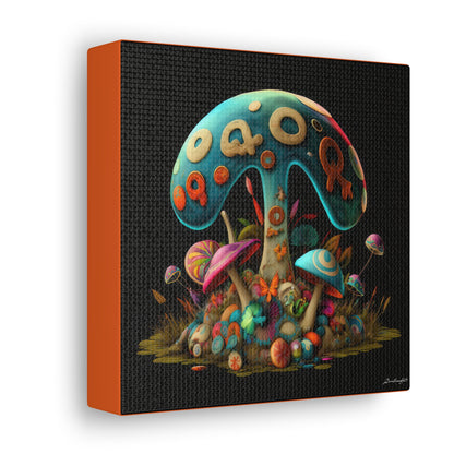 Beautiful Mushroom Colorful Uniquely Detailed Canvas Gallery Wraps